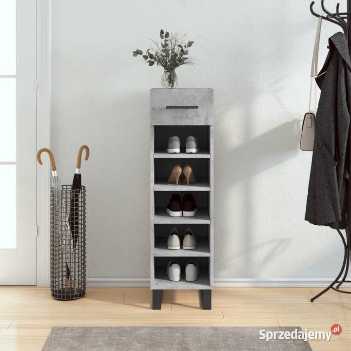 vidaXL Szafka na buty szarość betonu 30x35x105 Warszawa