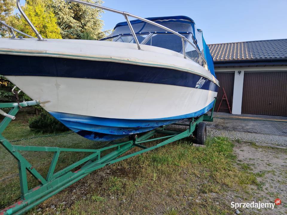 Łódź kabinowa z naczepą komplet Włocławek sprzedam