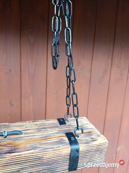 Lampa z drewnianej belki industrialna rustykalna podkarpackie