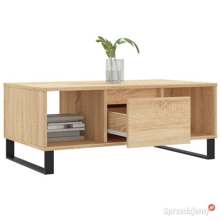 Stolik kawowy dąb sonoma 90x50x365 materiał