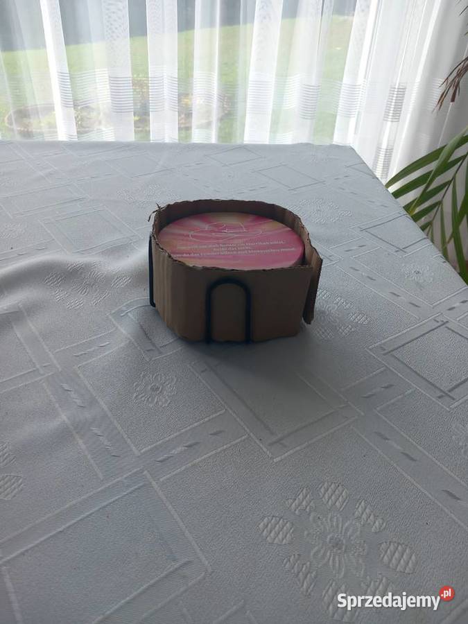 Podstawki pod napoje ceramiczne 6 sztuk metalowy