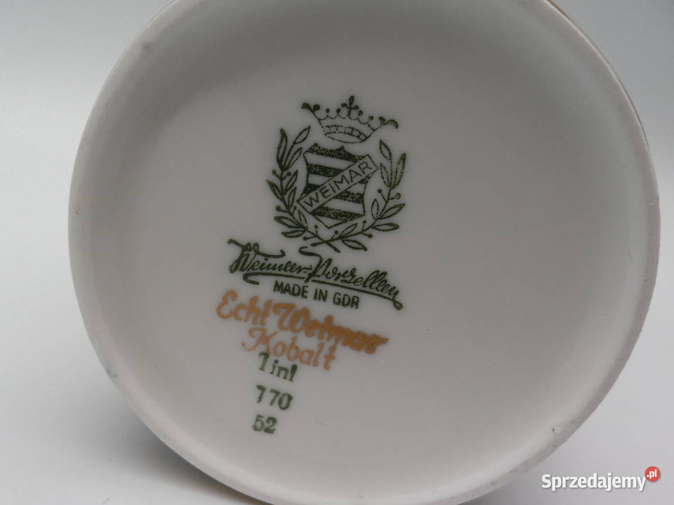 Wazon Porcelanowy Vintage ECHT WEIMAR KOBALT Raszków
