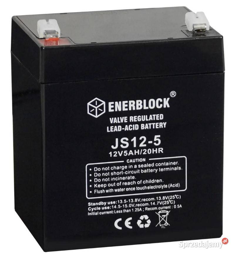 Akumulator ENERBLOCK AGM JS125 12V 5Ah Wrocław