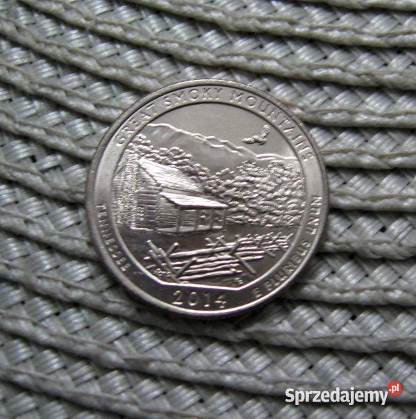 USA 25 Cent 2014r D Parki USA GREAT SMOKY Kalisz
