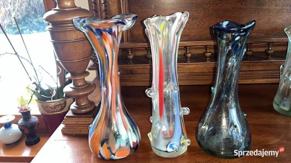 Wazon szklany Sękacz Czasy Prl Gdańsk