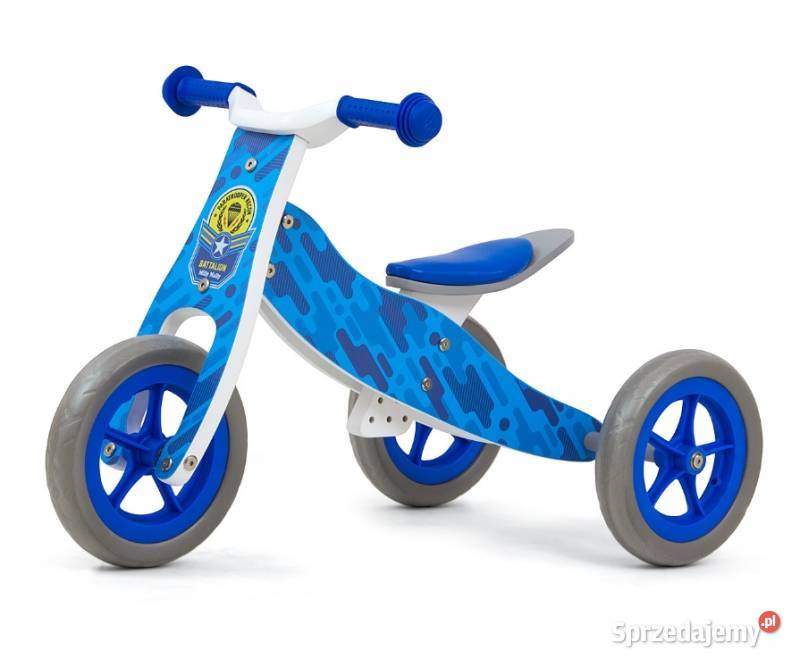 Rowerek biegowy trójkołowy jeździk 2w1 Blue Army Rowerki Bielsk Podlaski sprzedam