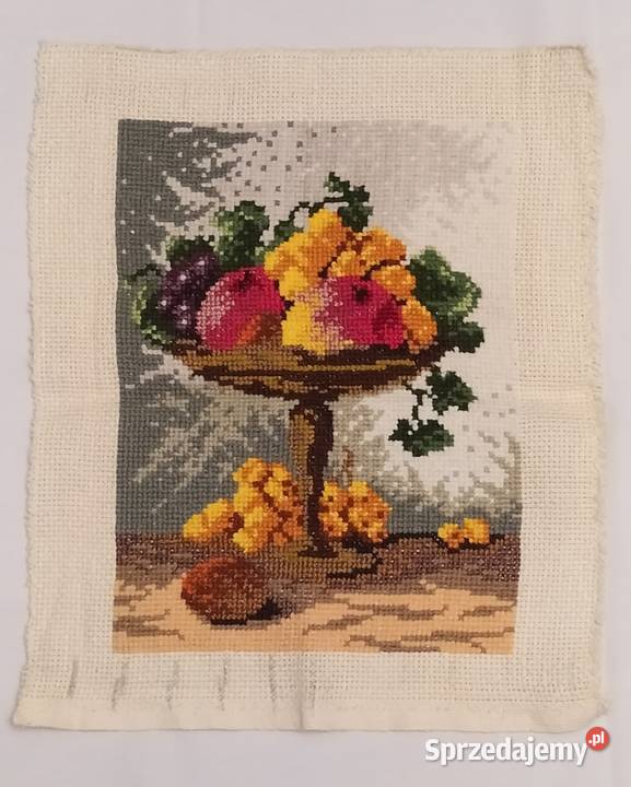 Obraz haftowany z ramą Kosz z owocami Hajnówka