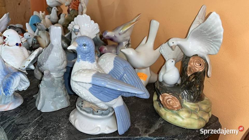 Figurka porcelanowa Piękny Gołąb ptaszek 65 Gdańsk