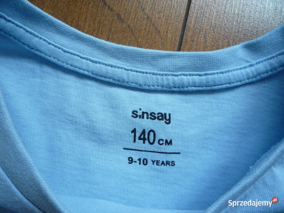 Sinsay 140 bluzka koszulka Desokorolka niebieski Szczecin