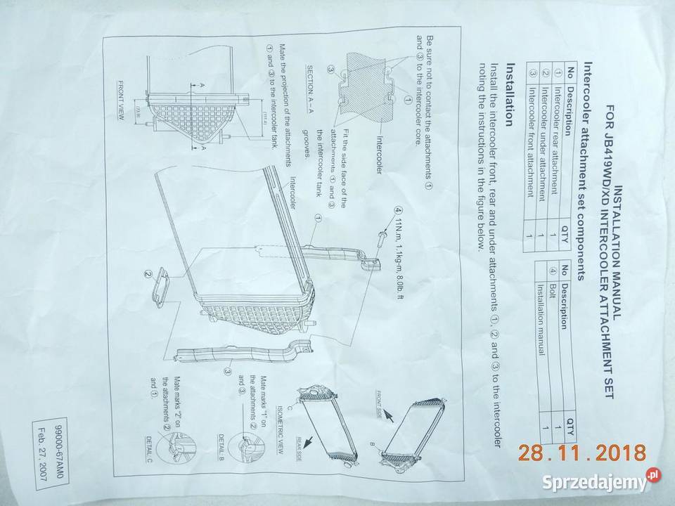 MOCOWANIE OSŁONY CHŁODNICY SUZUKI GRAND VITARA