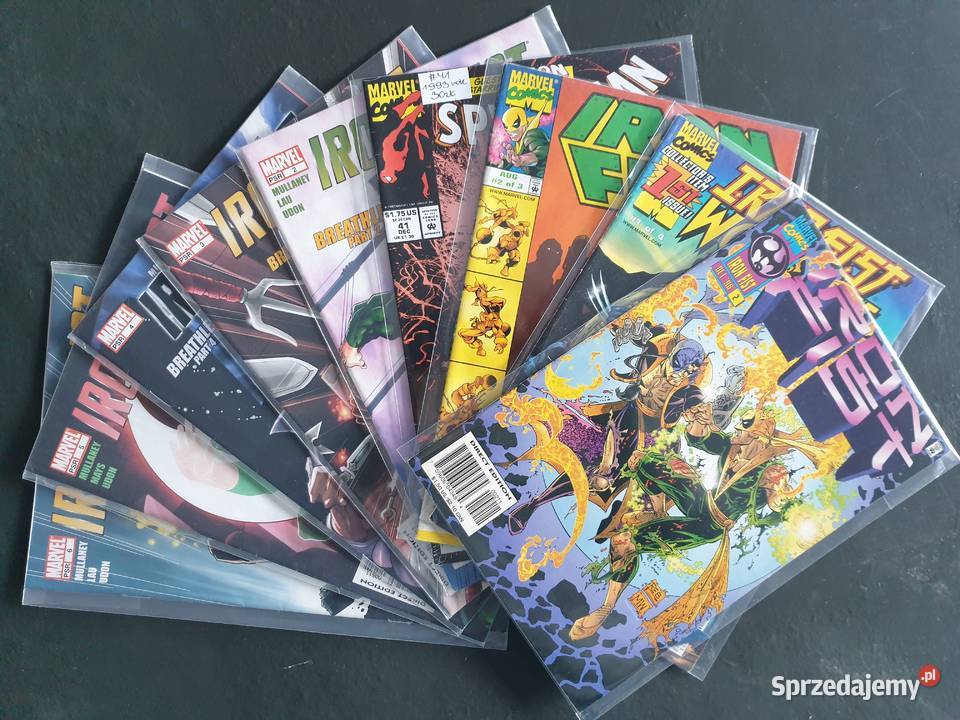 Iron Fist 9 oryginalnych komiksów Marvel USA
