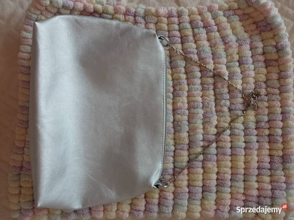 Ekskluzywna Srebrna torebka listonoszka z szary/srebrny sprzedam
