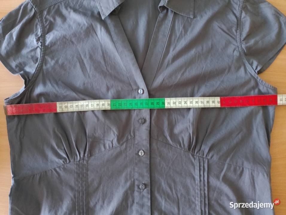 BLUZKA szara z krótkimi rękawami wdzianko wielkopolskie