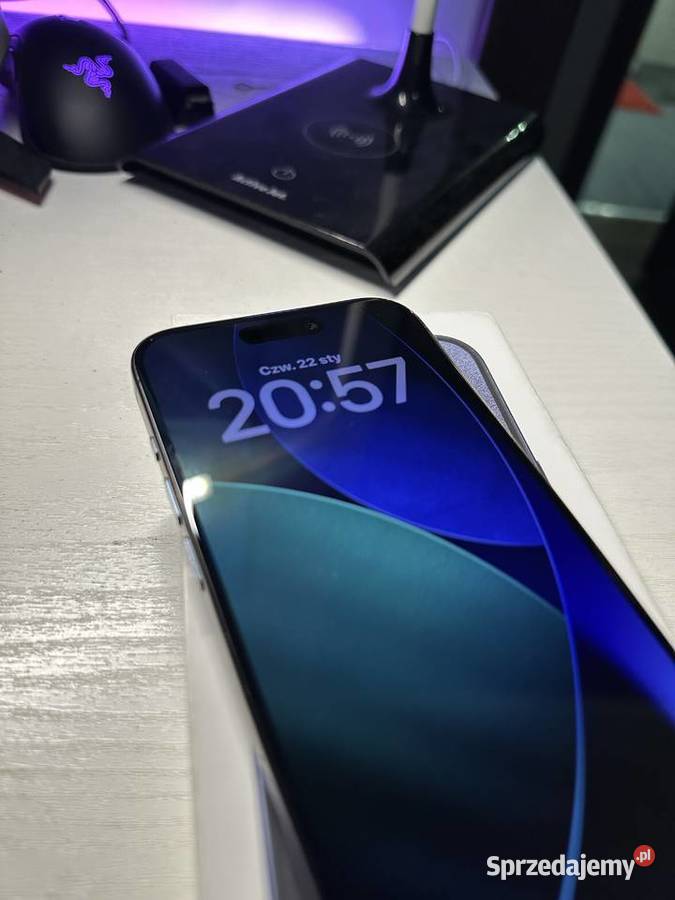iPhone 15 Pro 128GB Blue Titanium 89 kondycji Nowa Sarzyna