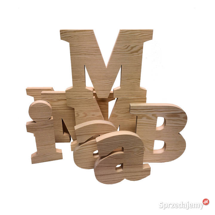 litery drewniane Inicjały ślubne wesele ślub Warszawa