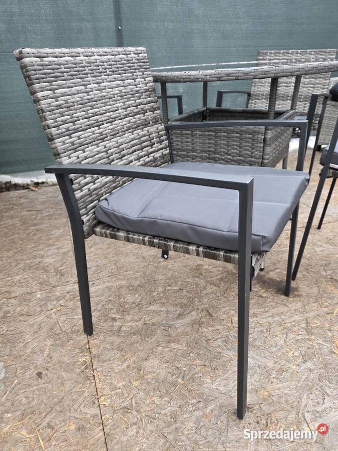 Zestaw mebli ogrodowych 4 krzesła okrągły stół lubuskie Wschowa
