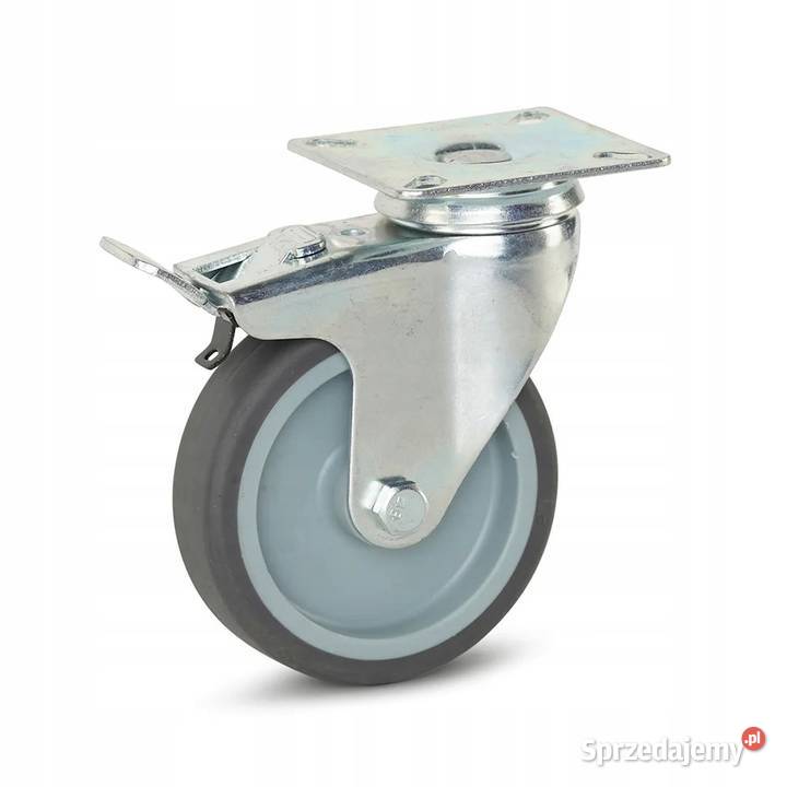 Zestaw 4 Kół Obrotowych Hamulec 100mm360 Guma Kozienice sprzedam