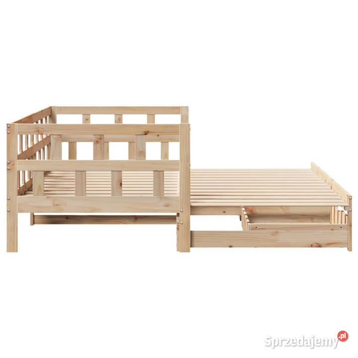 Sofa rozsuwana z szufladami bez materaca 90x200