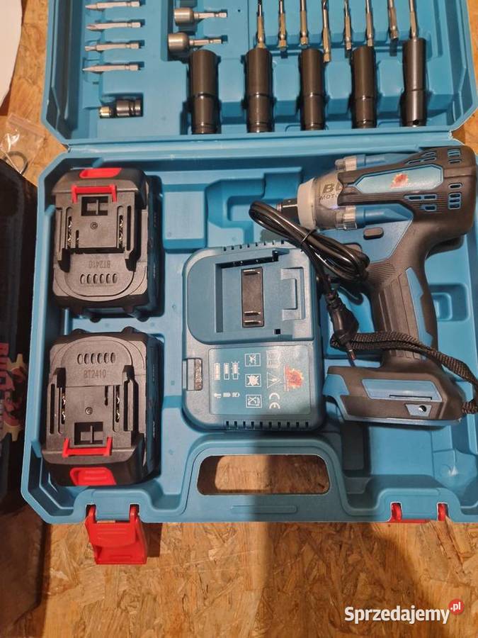 KLUCZ UDAROWY AKUMULATOROWY DO KÓŁ ZESTAW 2x AKU Głogowa