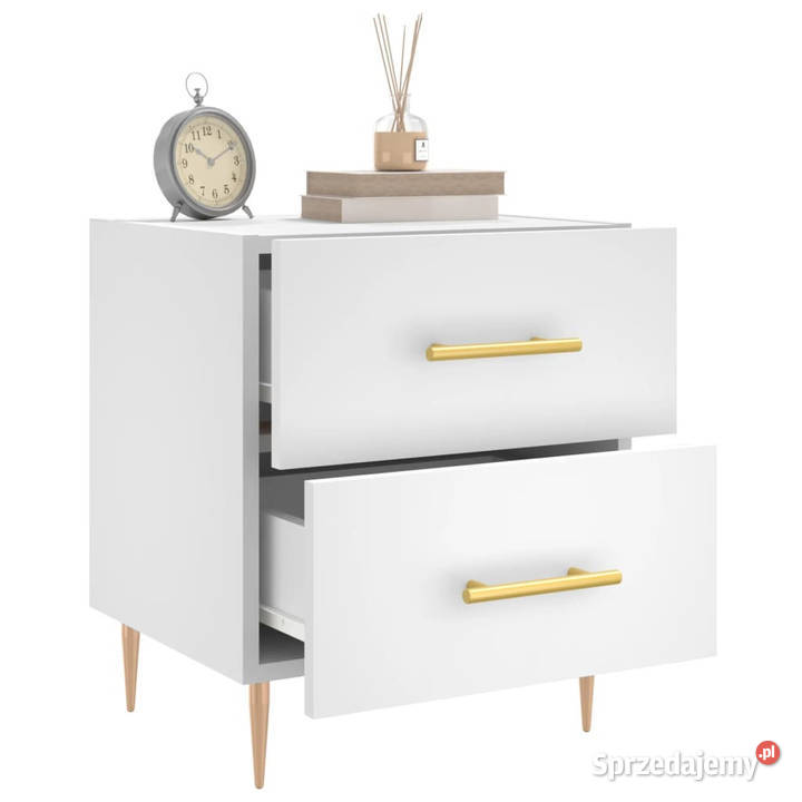 Szafki nocne 2 białe 40x35x475 WM827277 sprzedam