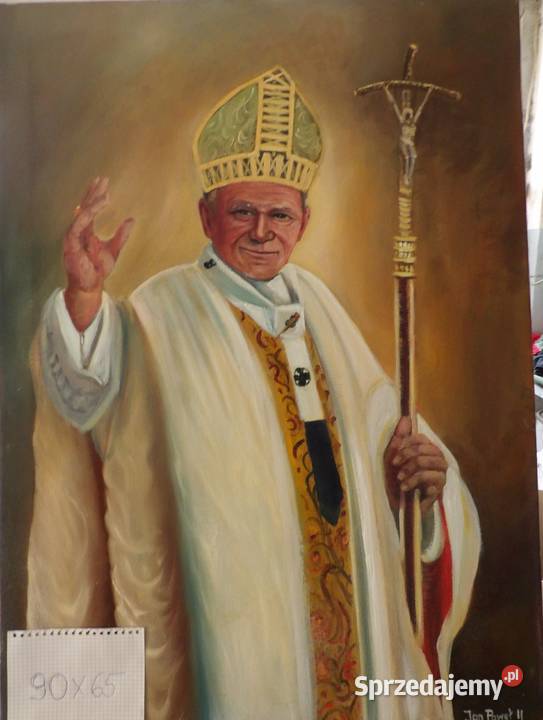 Jan Paweł II obraz olejny na płótnie 90x65