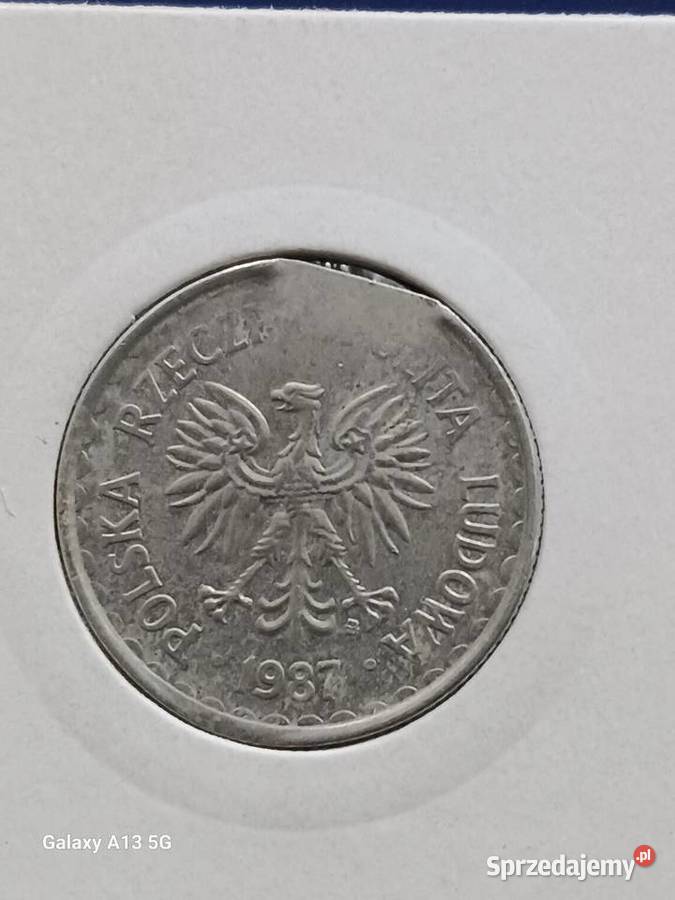 1 Złoty 1987 r Destruktkońcówka blachyrzadkość