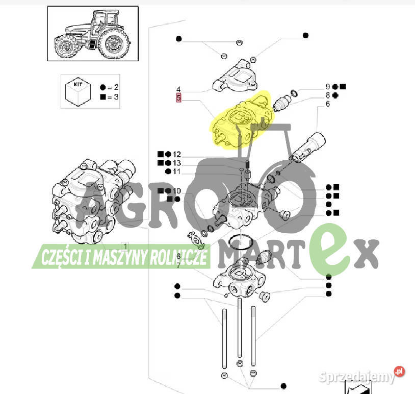 87324664 SEKCJA ZAWORU HYDR CNH dolnośląskie Wichrów