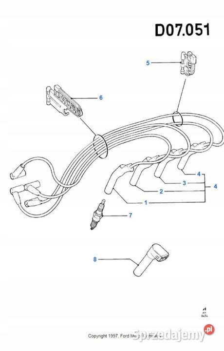PRZEWÓD ZAPŁONOWY FORD SIERRA 8793 6189930