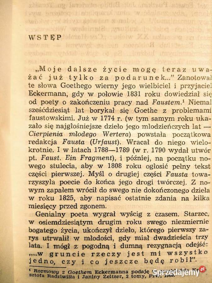 Goethe Faust książki antykwariat Warszawa Bródno Antykwariat