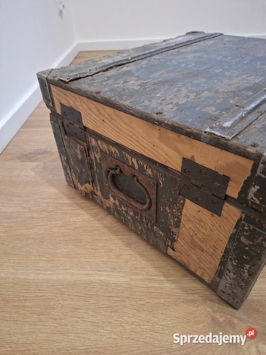 Stara niemiecka oryginalna skrzynia wojskowa lubuskie Cybinka sprzedam