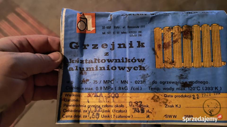 Kaloryfery żeliwne Oświęcim sprzedam