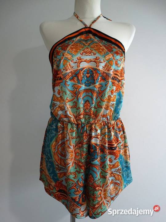 Kombinezon Krótki Scarf Print Dekolt Halter Rozmiar 42(XL) podlaskie