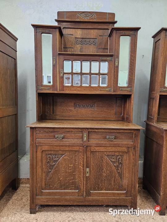 Dwa stare kredensy secesja Nowy Sącz