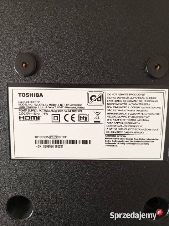 Toshiba 43 ANDROID HDMI USB LCD uszkodzone sprzedam