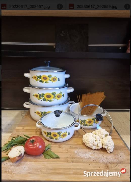 89 Garnki emaliowane słoneczniki Garnki i szybkowary Zabrze