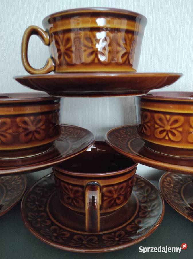 Filiżanki spodki fason Werina porcelit Pruszków sprzedam