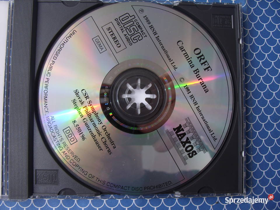 Plyta CD CARMINA BURANAORF 1991 Wołów
