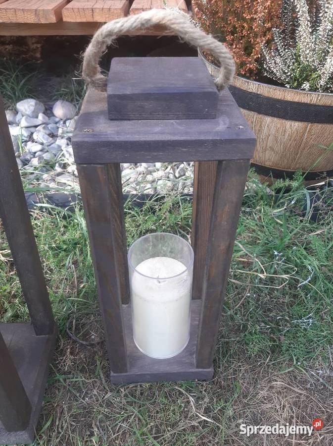 Lampion drewniany impregnowany drewnochronem Lampiony i latarnie Sarnaki