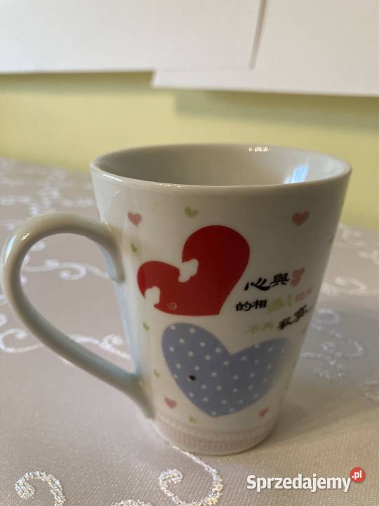 Kubek do Użytku Wygodny Szczęścia LOVE biały Kubki Czerwionka-Leszczyny sprzedam