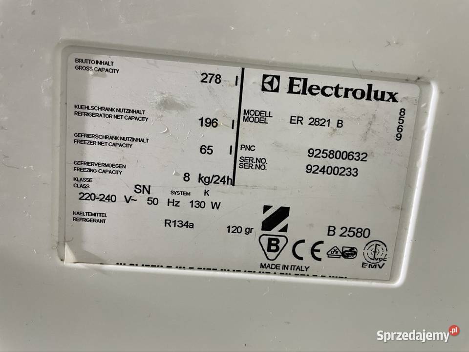 Lodówkozamrażarka Electrolux