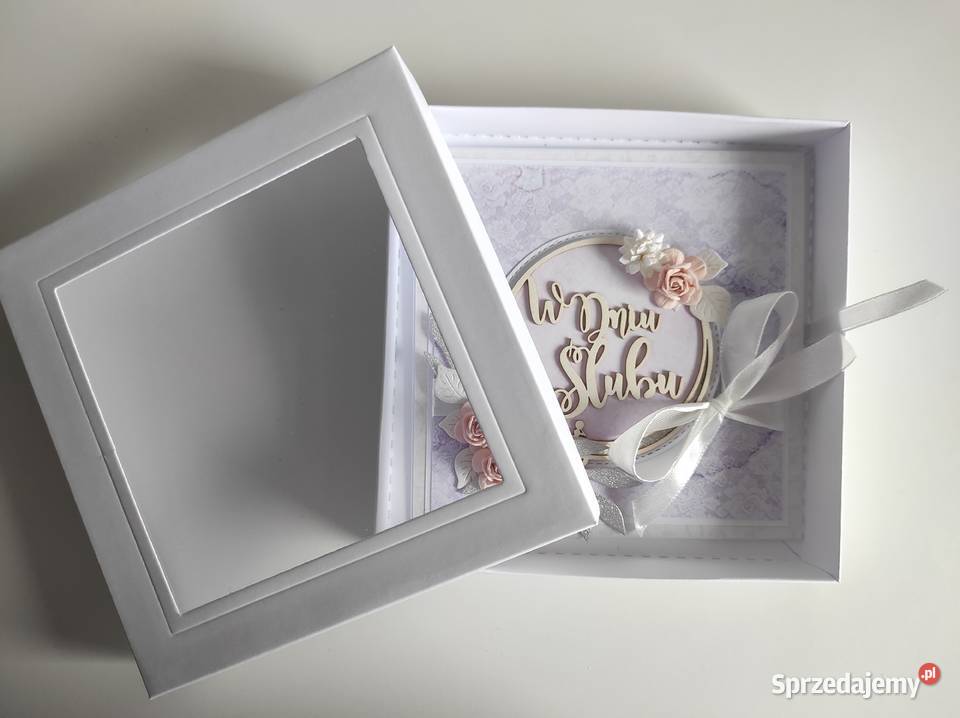 Kartka ręcznie robiona na Ślub w pudełku łódzkie Łódź sprzedam