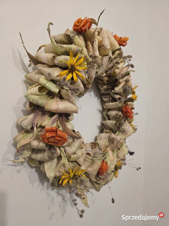 Duży Wianek z liści kukurydzy Węgorzewo