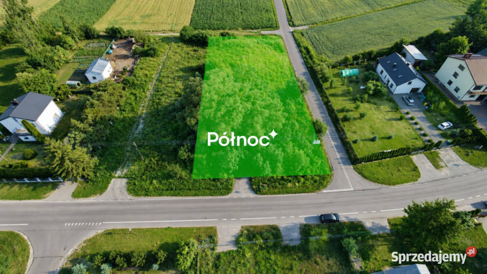 Działka budowlana o powierzchni 2400 m2 Żółtańce asfalt