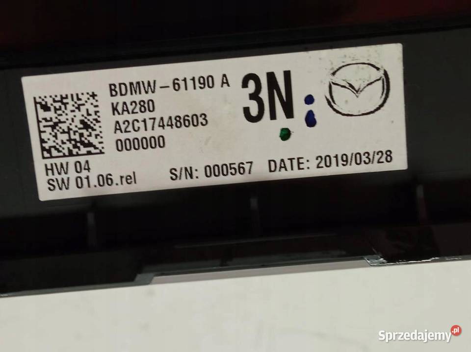 PANEL NAWIEWU BDMW61190A Mazda 3 IV 2019 świętokrzyskie