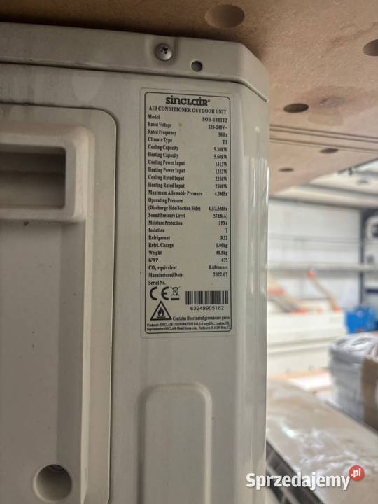 Kompletna Klimatyzacja Sinclair DC Inverter Pozostałe Bralin