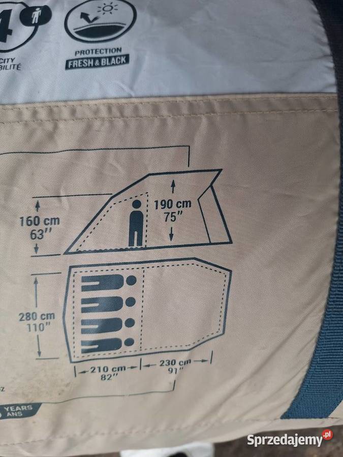 Namiot Air Seconds 41 Fresh Black 2ND LIFE Samorządki sprzedam