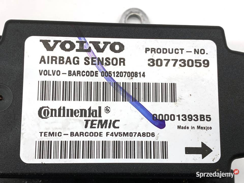 SENSOR AIRBAG VOLVO V50 30773059 0312 CZUJNIK Poduszki powietrzne podkarpackie