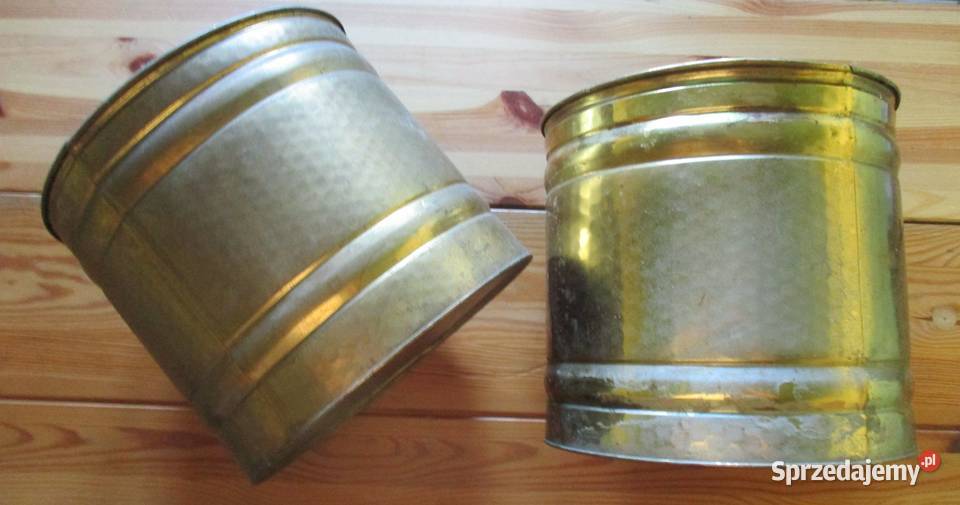 Doniczki duże osłonki mosięzne na kwiaty Toruń