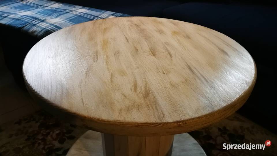 Stolik ze szpuli ława drewniana loft 55cm Radków