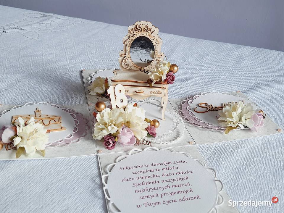 Prezent na urodziny Exploding Box Scrapbooking Włóki